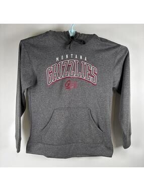 Montana Grizzlies Griz Knights Apparel Sweatshirt Pullover Hoodie Medium Gray